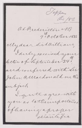 Letter, 9 October 1886