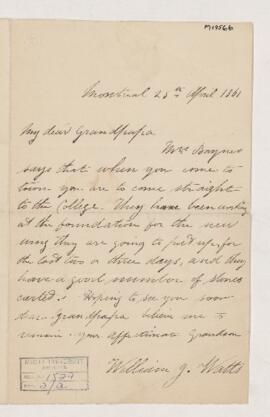 Letter, 25 April 1861