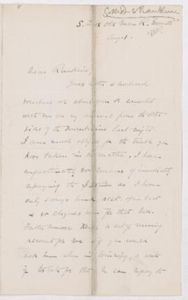 Letter, 1 August 1884