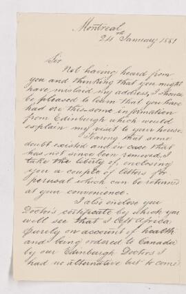 Letter, 24 January 1881