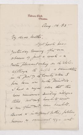 Letter, 14 August 1895