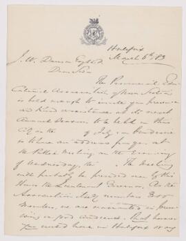 Letter, 6 March 1883