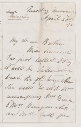 Letter, 26 April 1870