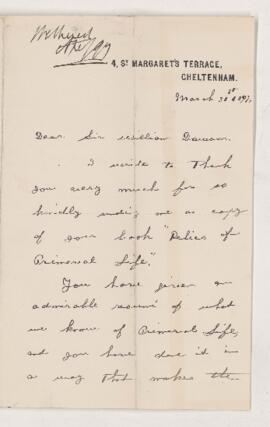 Letter, 31 March 1897