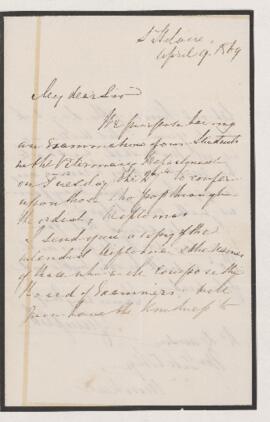 Letter, 9 April 1869