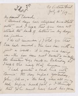 Letter, 15 July 1919