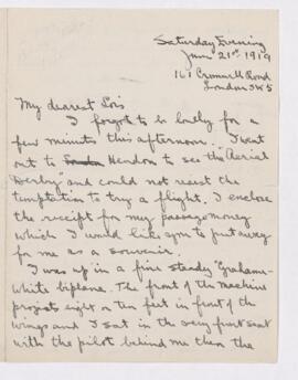 Letter, 21 June 1919