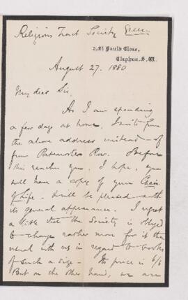 Letter, 27 August 1880