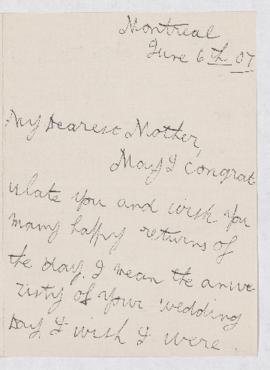 Letter, 6 June 1907