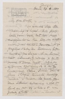 Letter, 4 September 1880