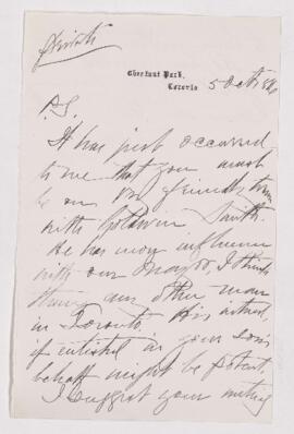 Letter, 5 October 1886