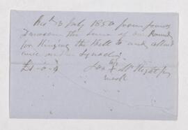 Account, 27 March 1850