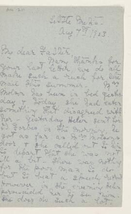 Letter, 7 August 1903