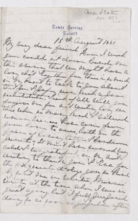 Letter, 15 August 1881
