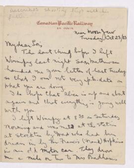 Letter, 23 October 1923