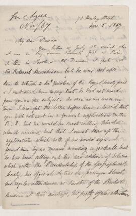 Letter, 5 November 1867