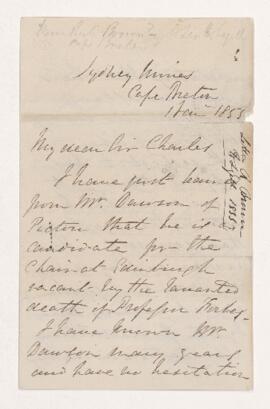 Letter, 1 January 1855