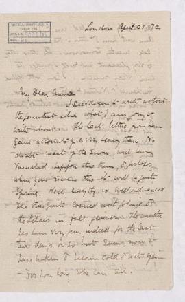 Letter, 21 April 1872