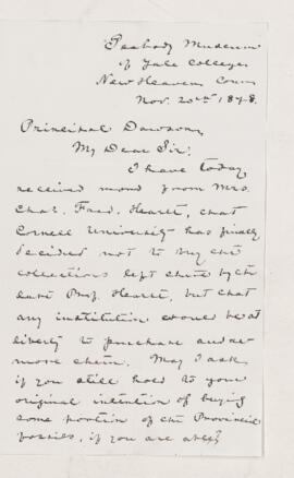 Letter, 20 November 1878