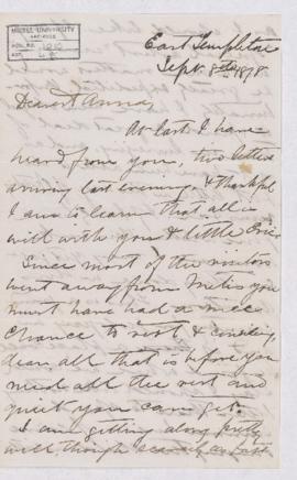 Letter, 8 September 1878