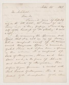 Letter, October 1849