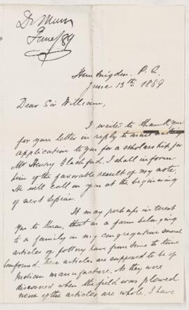 Letter, 13 June 1889