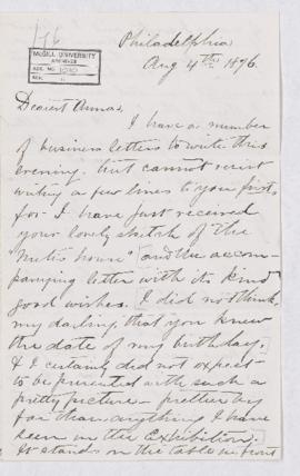 Letter, 4 August 1876