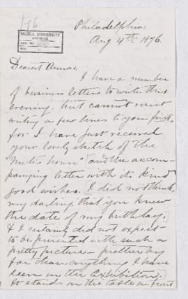 Letter, 4 August 1876