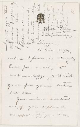 Letter, undated