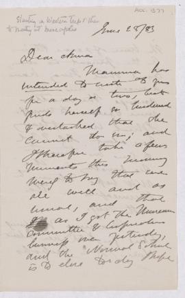 Letter, 28 June 1883