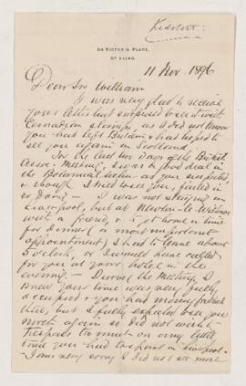 Letter, 11 November 1896