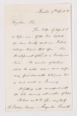 Letter, 7 April 1886