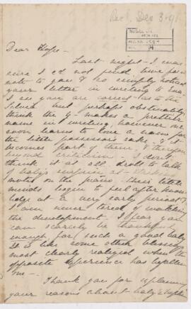 Letter, 10 November 1891