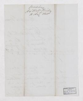 Account, 8 February 1850