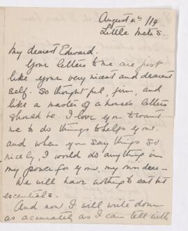 Letter, 4 August 1914