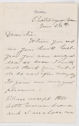 Letter, 26 June 1887