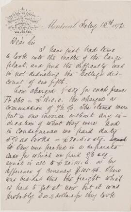 Letter, 15 February 1872