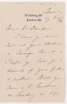 Letter, 27 October 1870