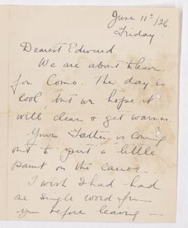 Letter, 11 July 1926