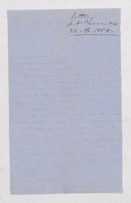 Letter, 26 April 1858