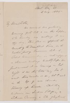 Letter, 2 August 1885