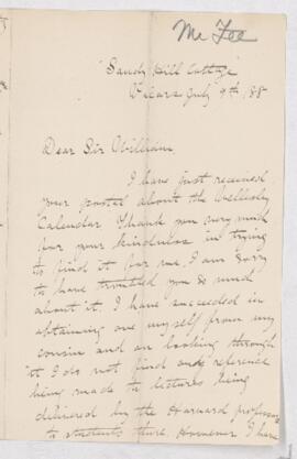Letter, 9 July 1888