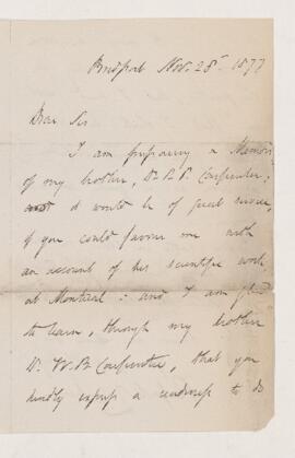 Letter, 28 November 1877