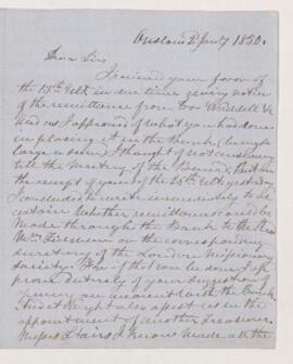 Letter, 2 January 1850