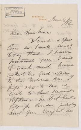 Letter, 8 June 1892