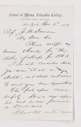 Letter, 2 December 1879