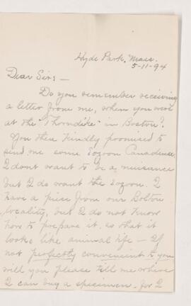 Letter, 11 May 1894