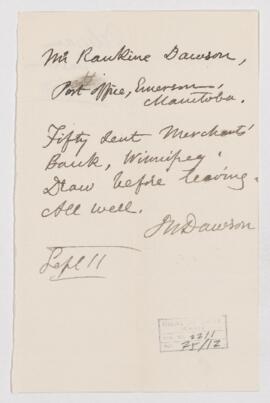 Letter, 11 September 1880