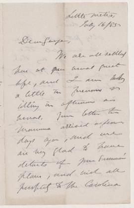 Letter, 16 July 1885