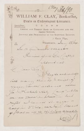 Letter, 18 January 1890